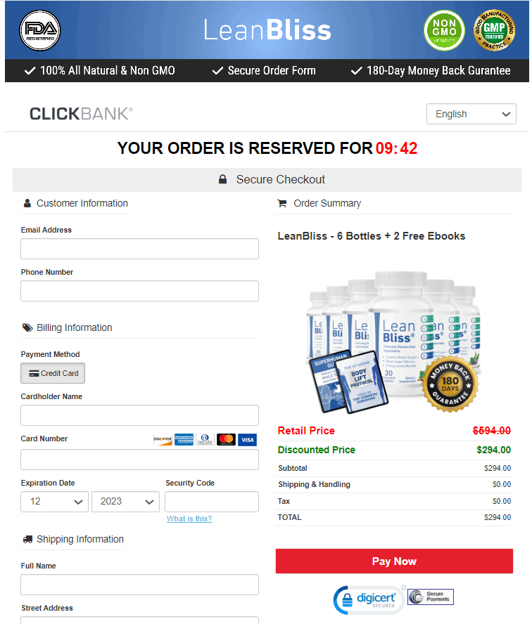 LeanBliss-Secure-Checkout